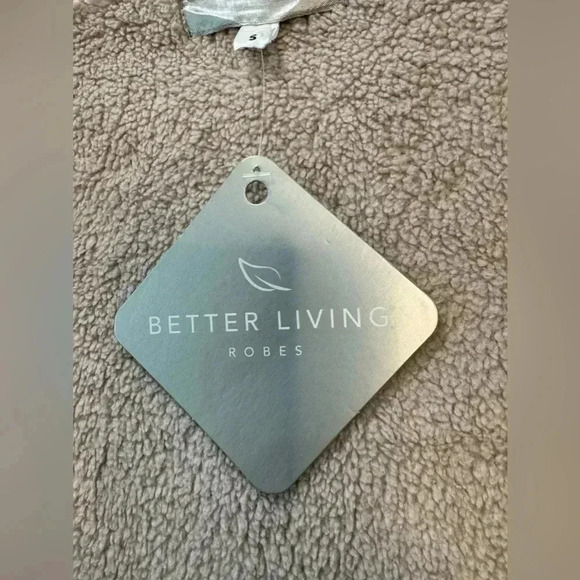 Blush Pink Open Front Soft Bathrobe - Size S - Picture 2 of 7